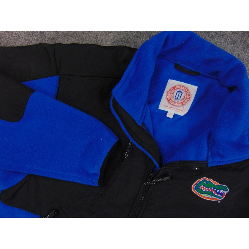 Florida Gators Fleece Jacket Mens Large Essex Blue Black Colorblock Coat‎